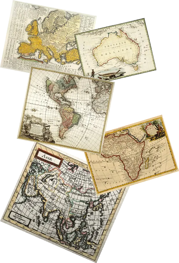 map with continent
